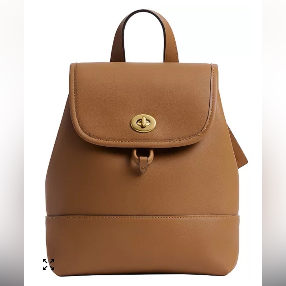 COACH Originals Glovetanned Leather Turnlock Backpack - Picture 2 of 8